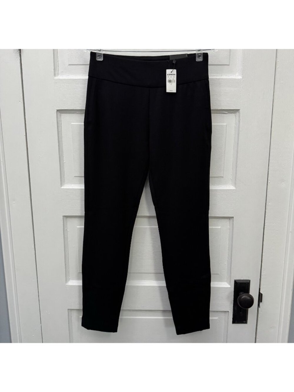 NWT Express Columnist Black High Rise Ankle Pants S Luxe Comfort Knit